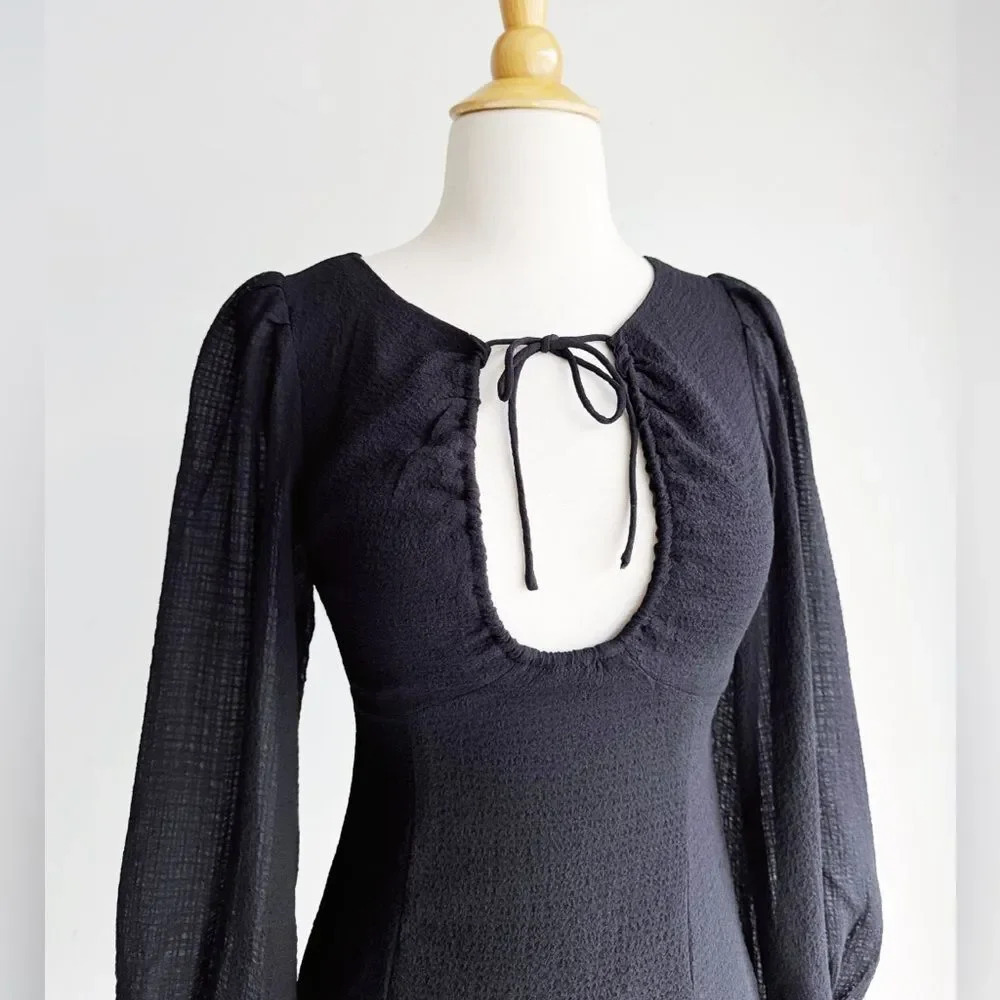 NWT PRINCESS POLLY | Black Saxon Mini Dress | 2 - Picture 4 of 7